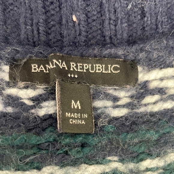 Banana Republic vintage sweater blue and white women size medium - Picture 4 of 6